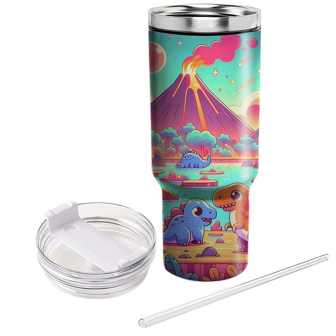 Charming Retro Dinosaurs  Tumbler Cups
