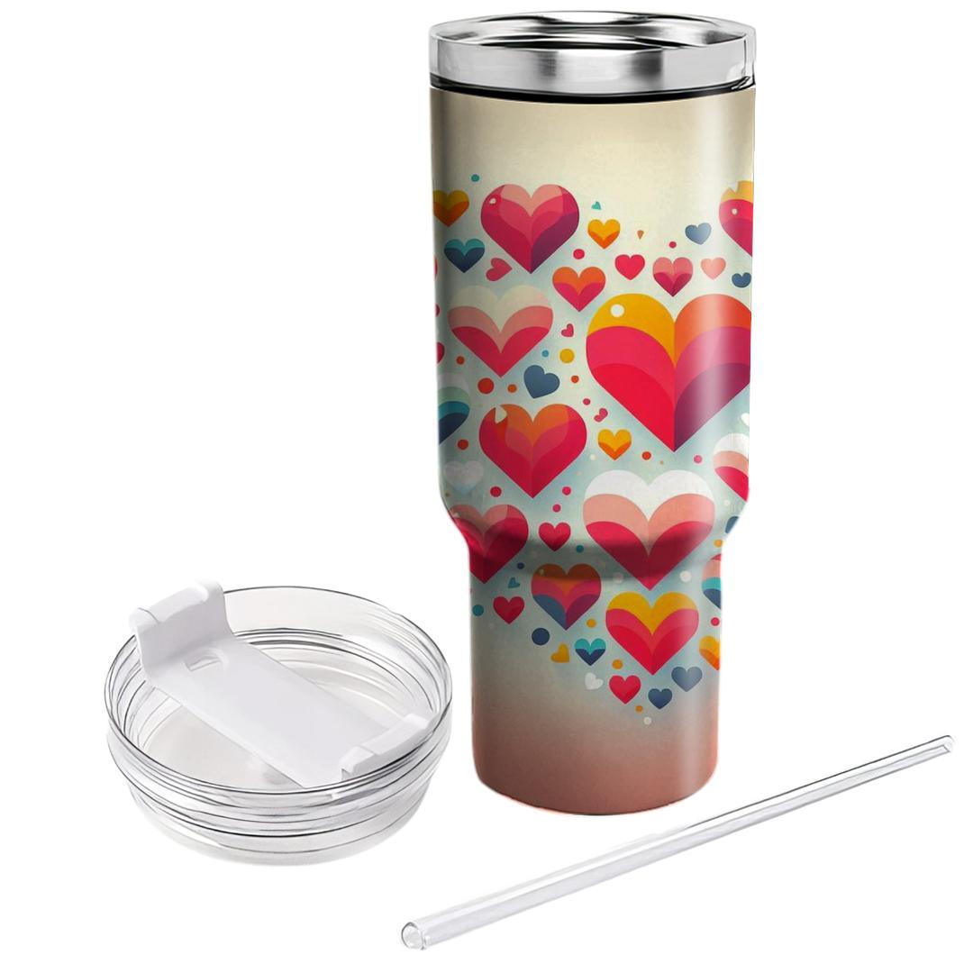 Playful Hearts  Travel Tumblers