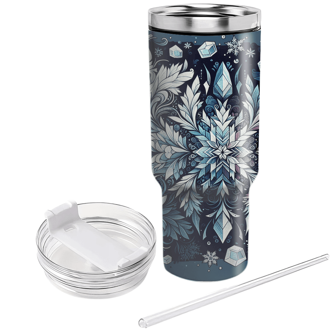 Winter Ice Crystal  Tumbler Cups