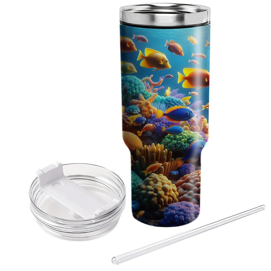 Lively Tropical Fish Fiesta  Tumblers With Lids