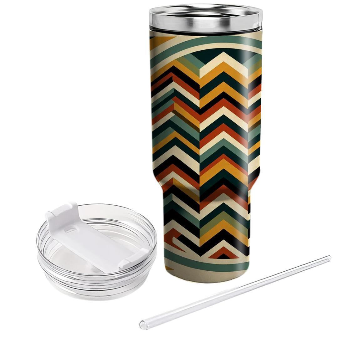 Classic 70s Chevron  Custom Tumblers