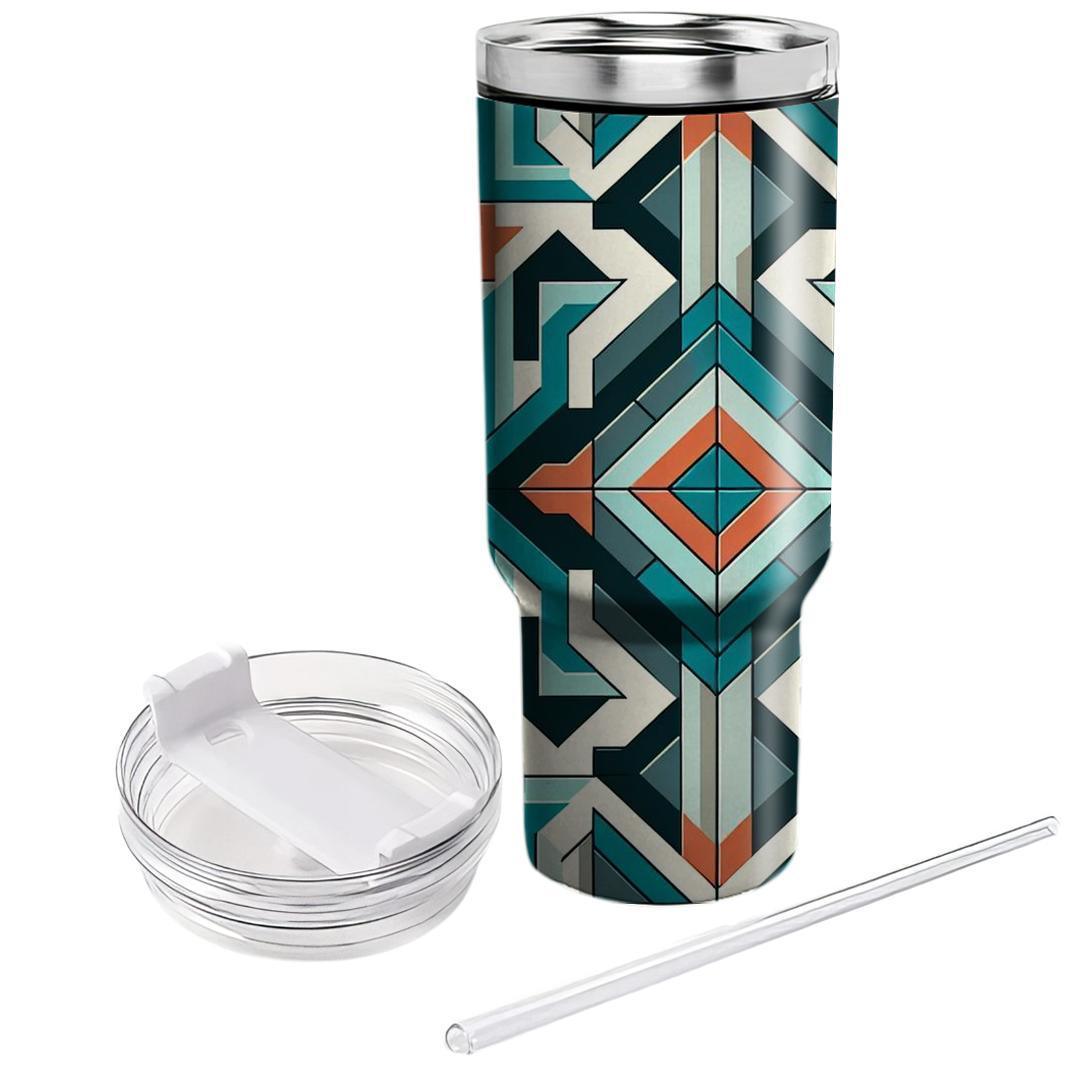 Tessellated Square Mosaic  Tumblers For Gifts