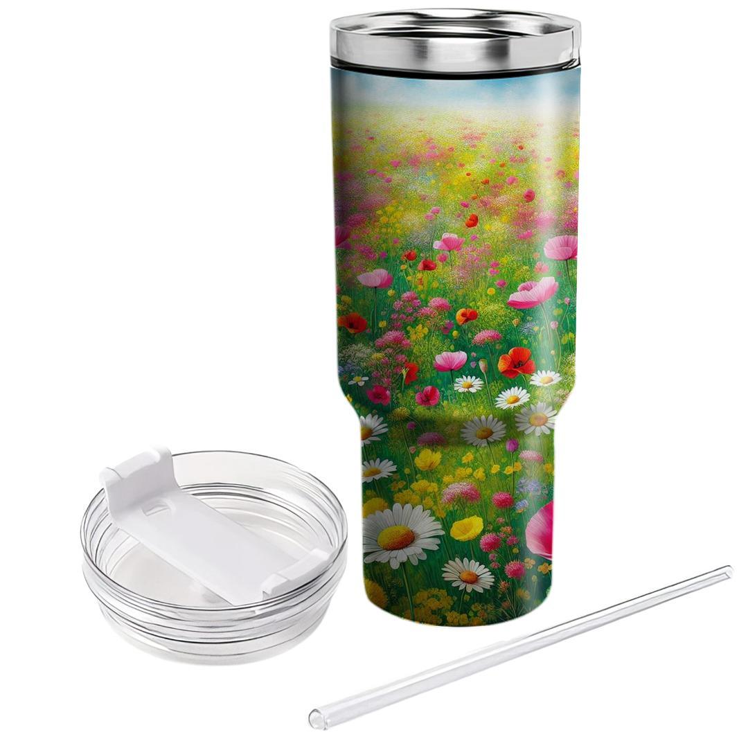 Spring Meadow Dance Tumblers With Lids