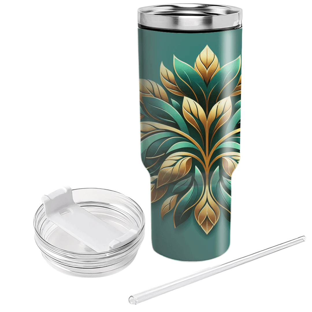 Elegant Art Deco Leaves  Custom Tumblers