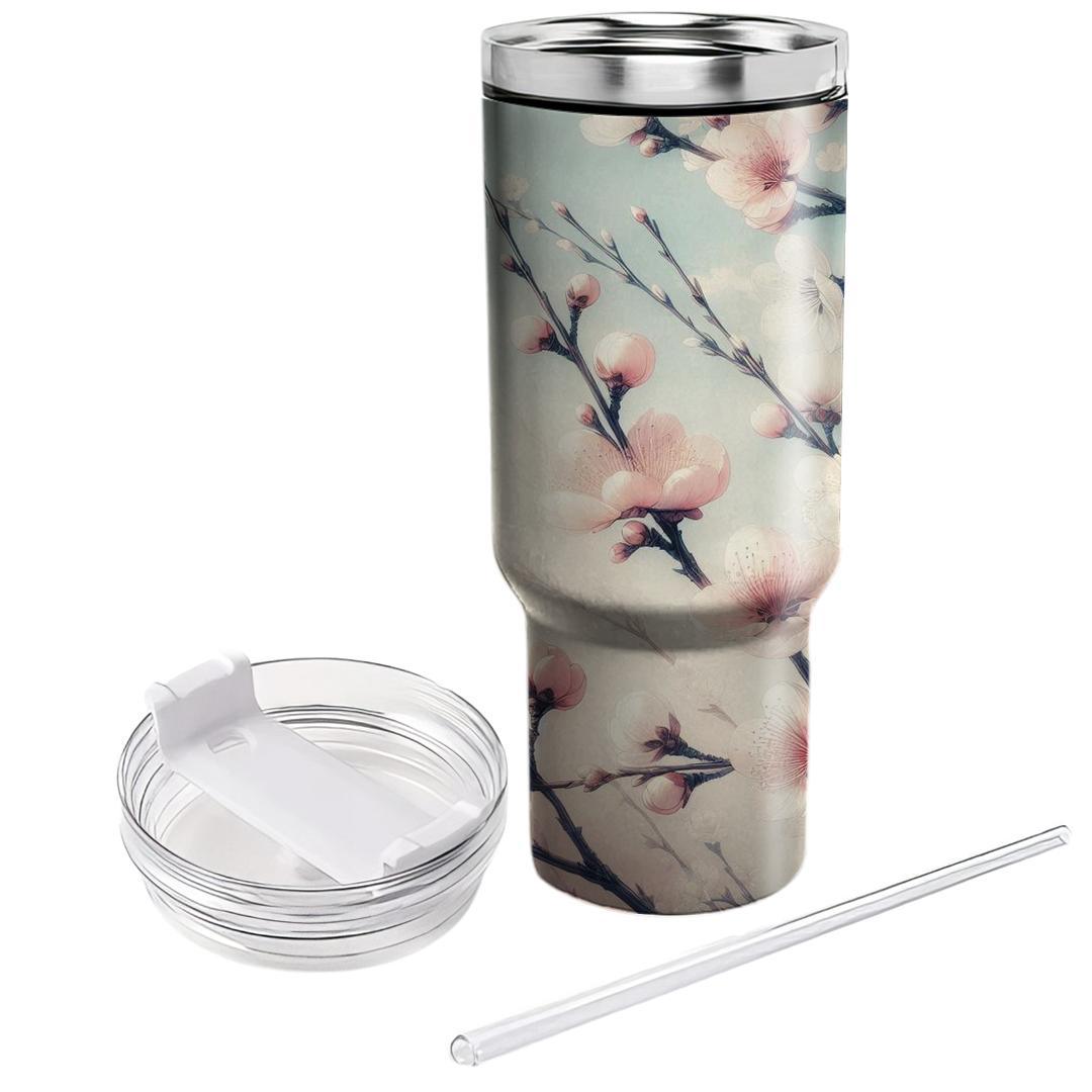 Peach Blossom Elegance  Tumbler Cups
