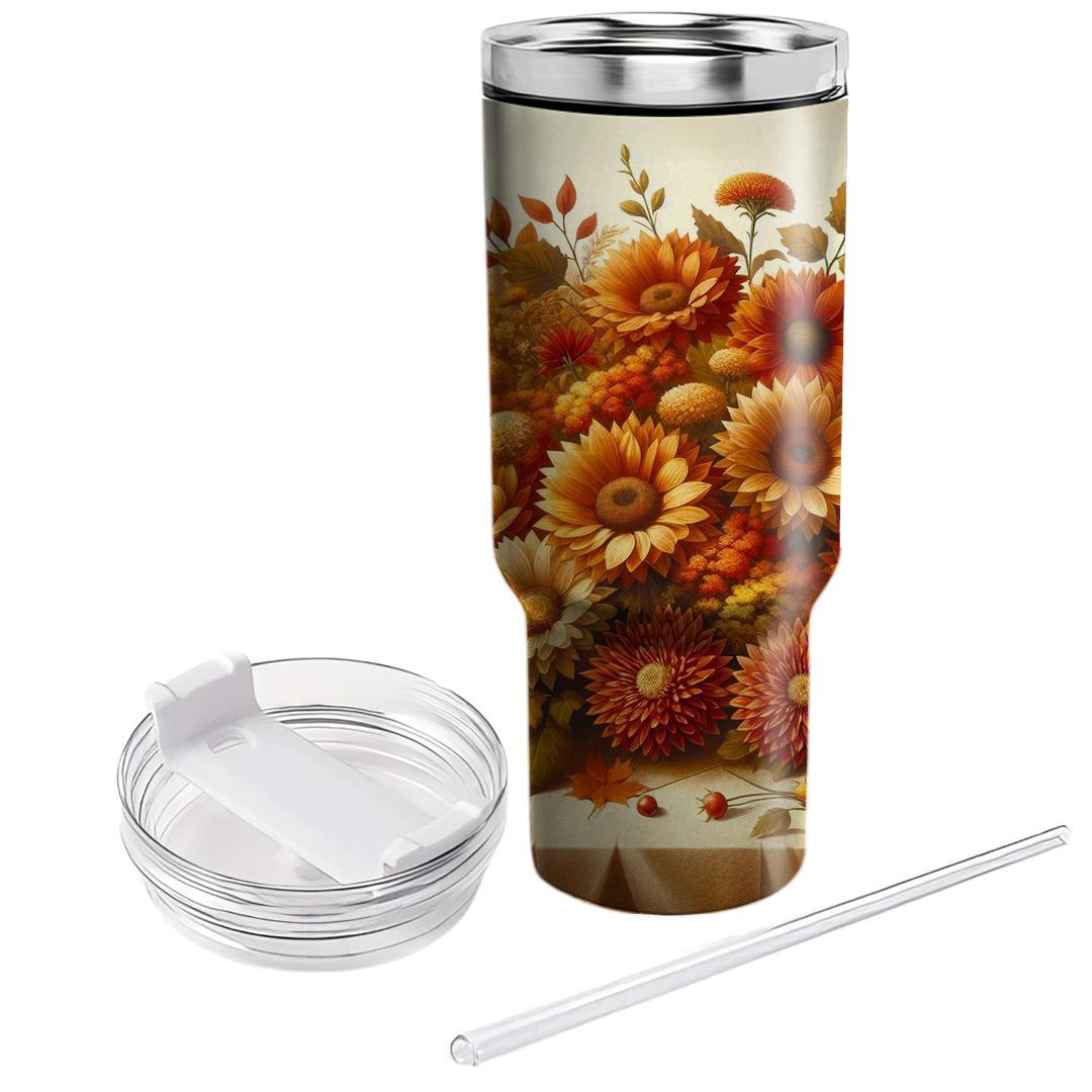 Harvest Floral Arrangement  Tumbler Cups