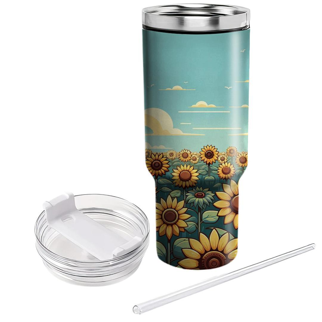 Sunflower Dreamscape  Unique Tumblers