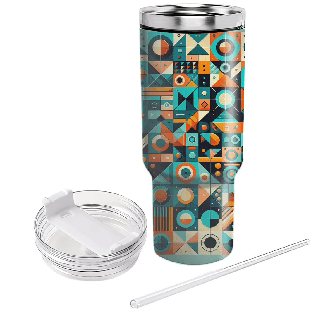 Funky Geometric Patterns Travel Tumblers