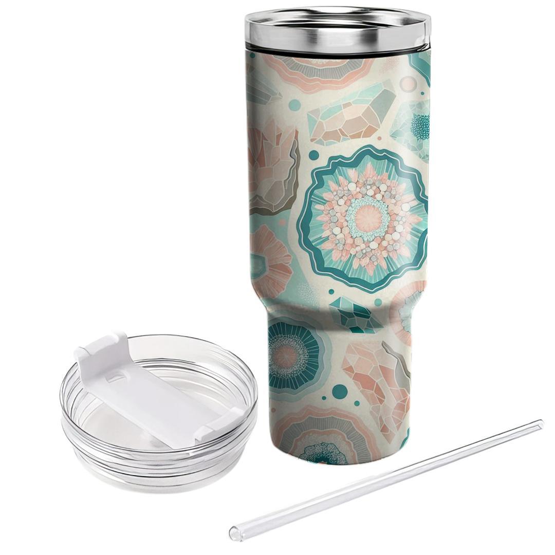 Pastel Geode Crystal  Insulated Tumblers