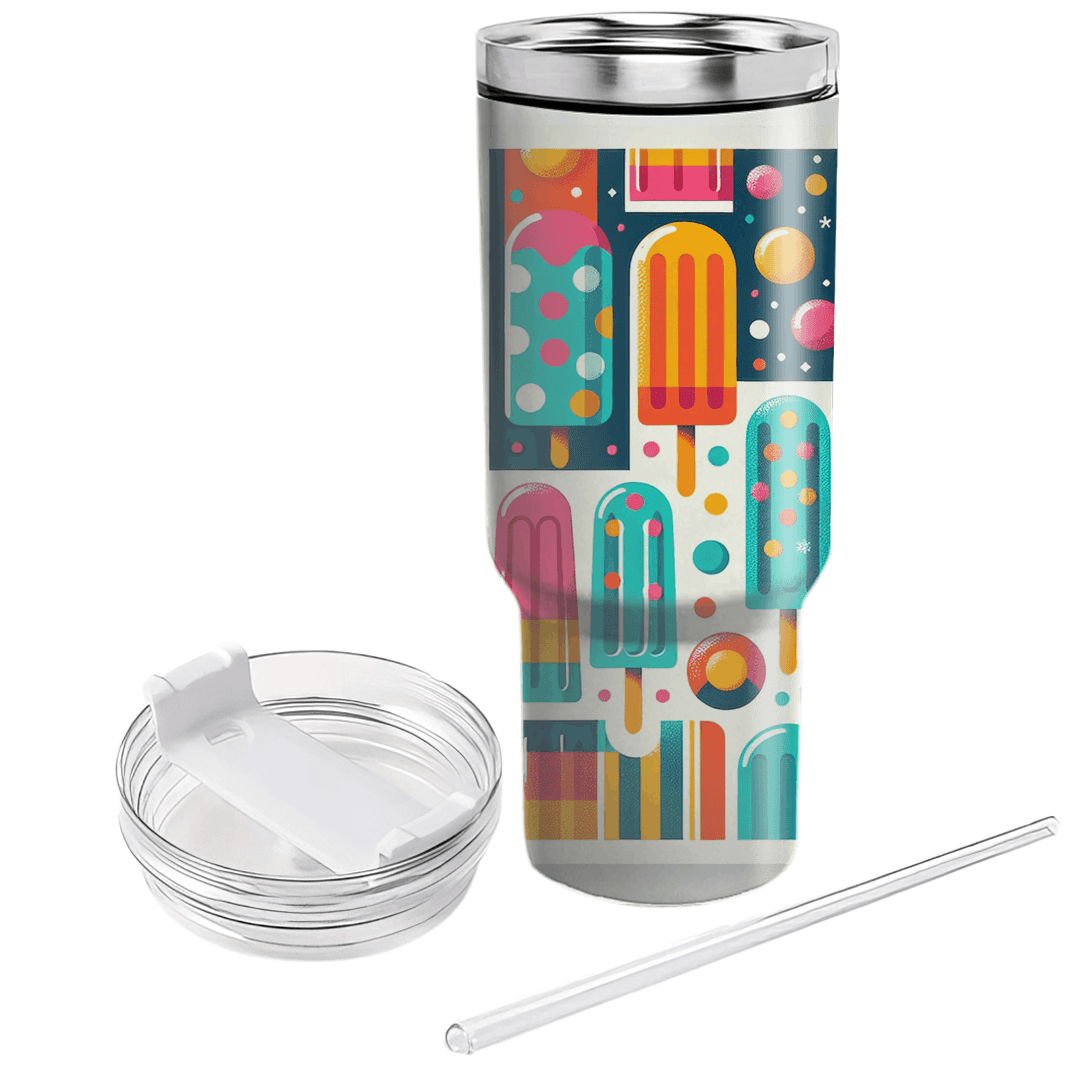 Retro Popsicle Art Print Custom Tumblers