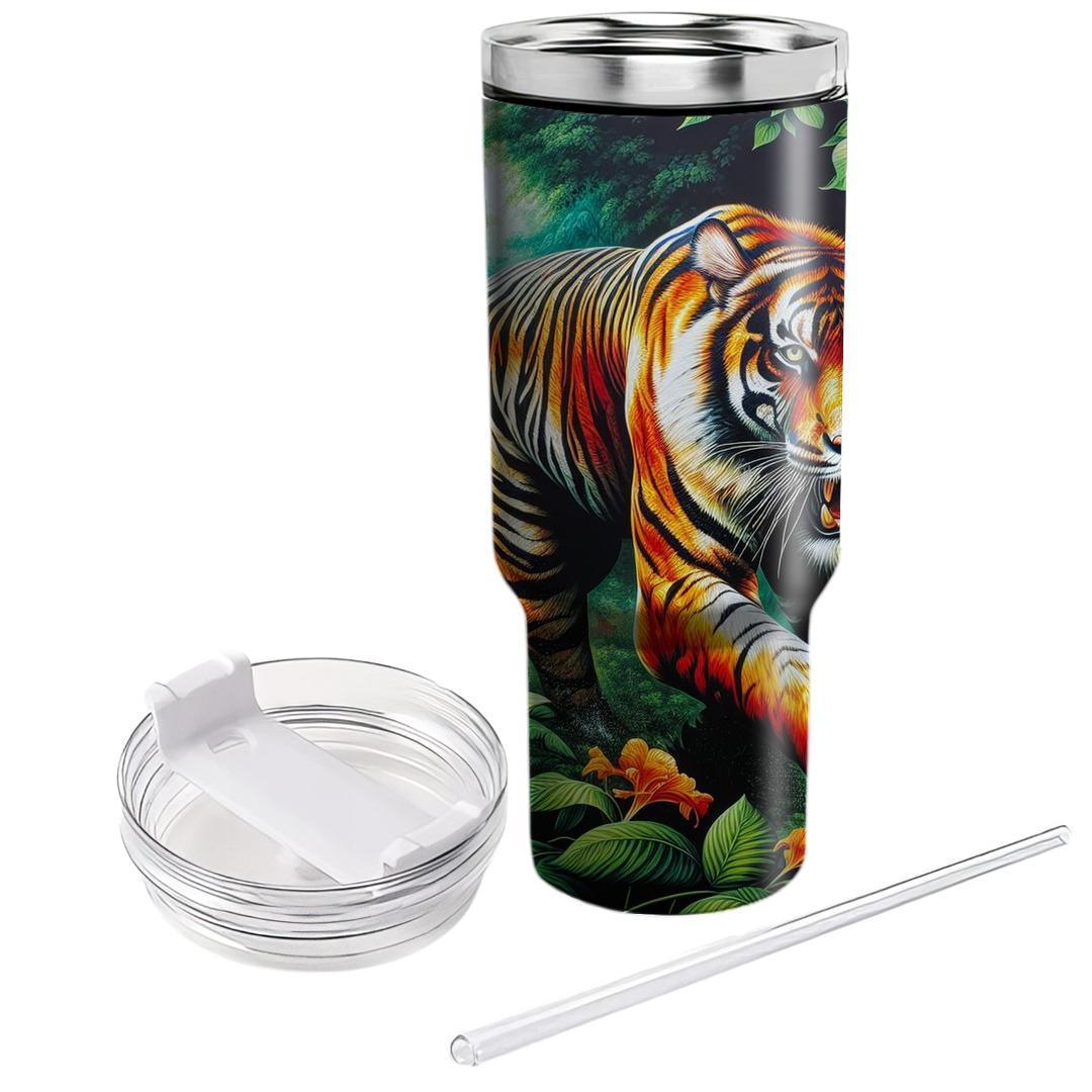 Adventurous Tiger Stripes  Travel Tumblers