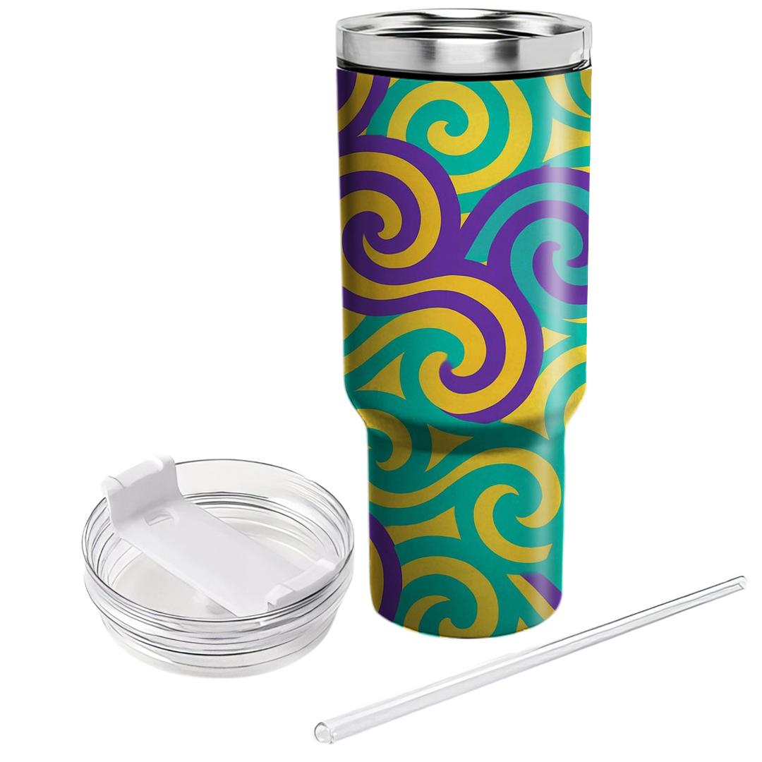 Abstract Spiral Waves Unique Tumblers