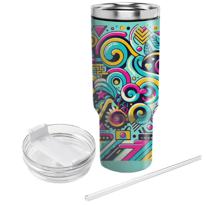 Groovy 80s Patterns  Tumblers For Gifts