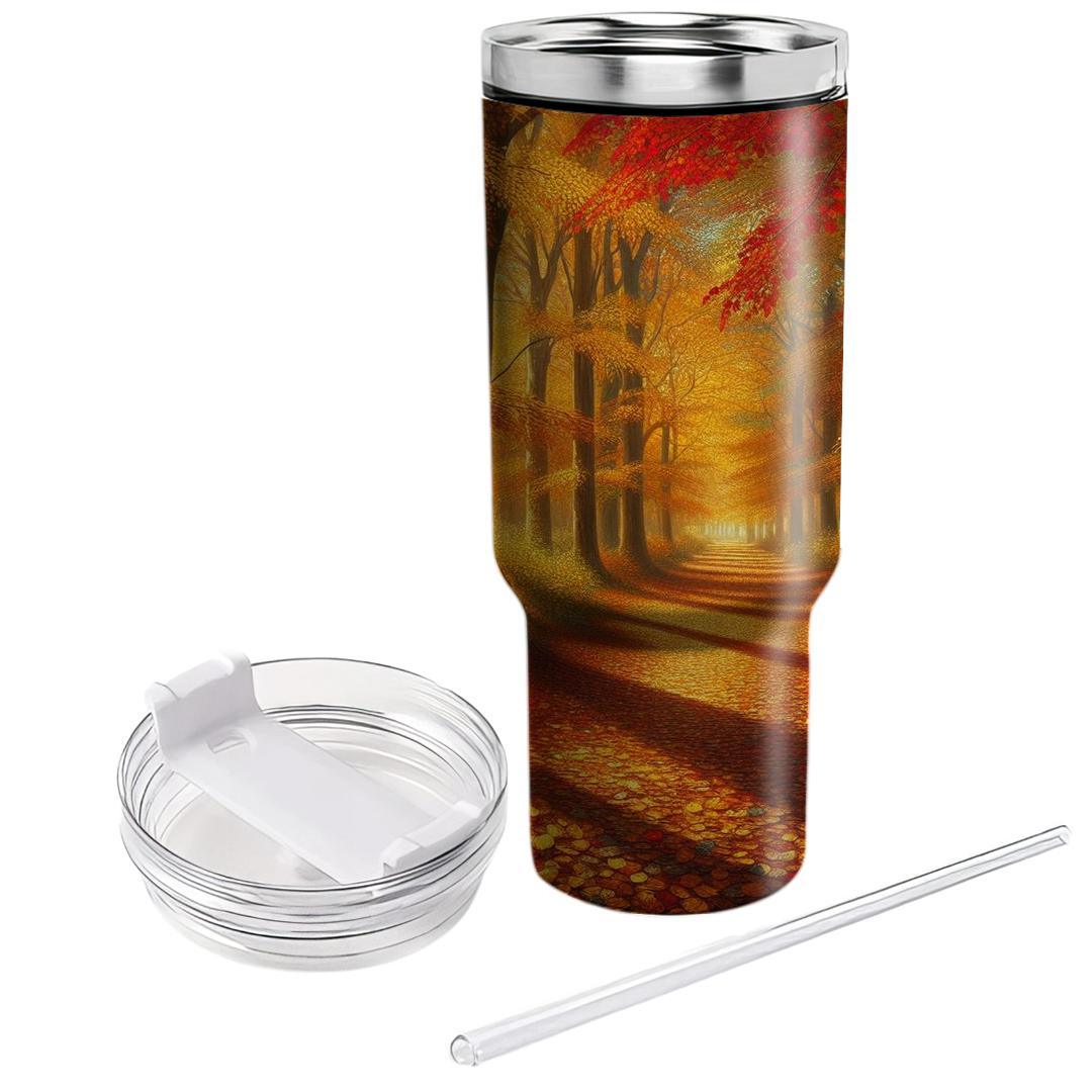 Autumn Golden Path  Tumbler Cups