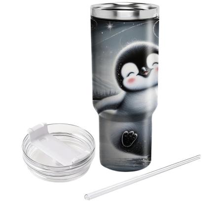 Cute Baby Penguin Adventure  Travel Tumblers