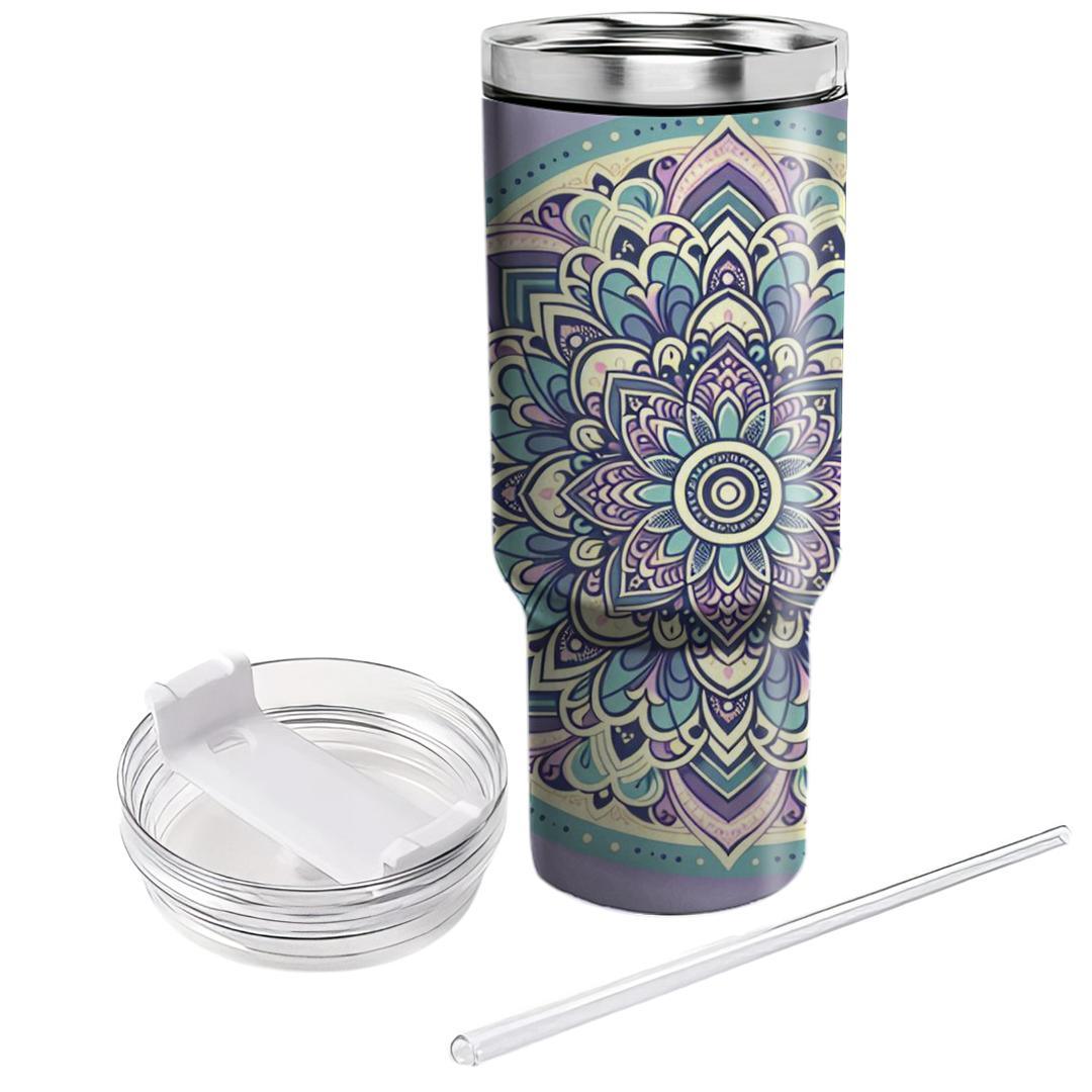 Peaceful Floral Mandala  Tumbler Cups