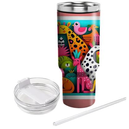 Quirky Animal Print  Travel Tumblers