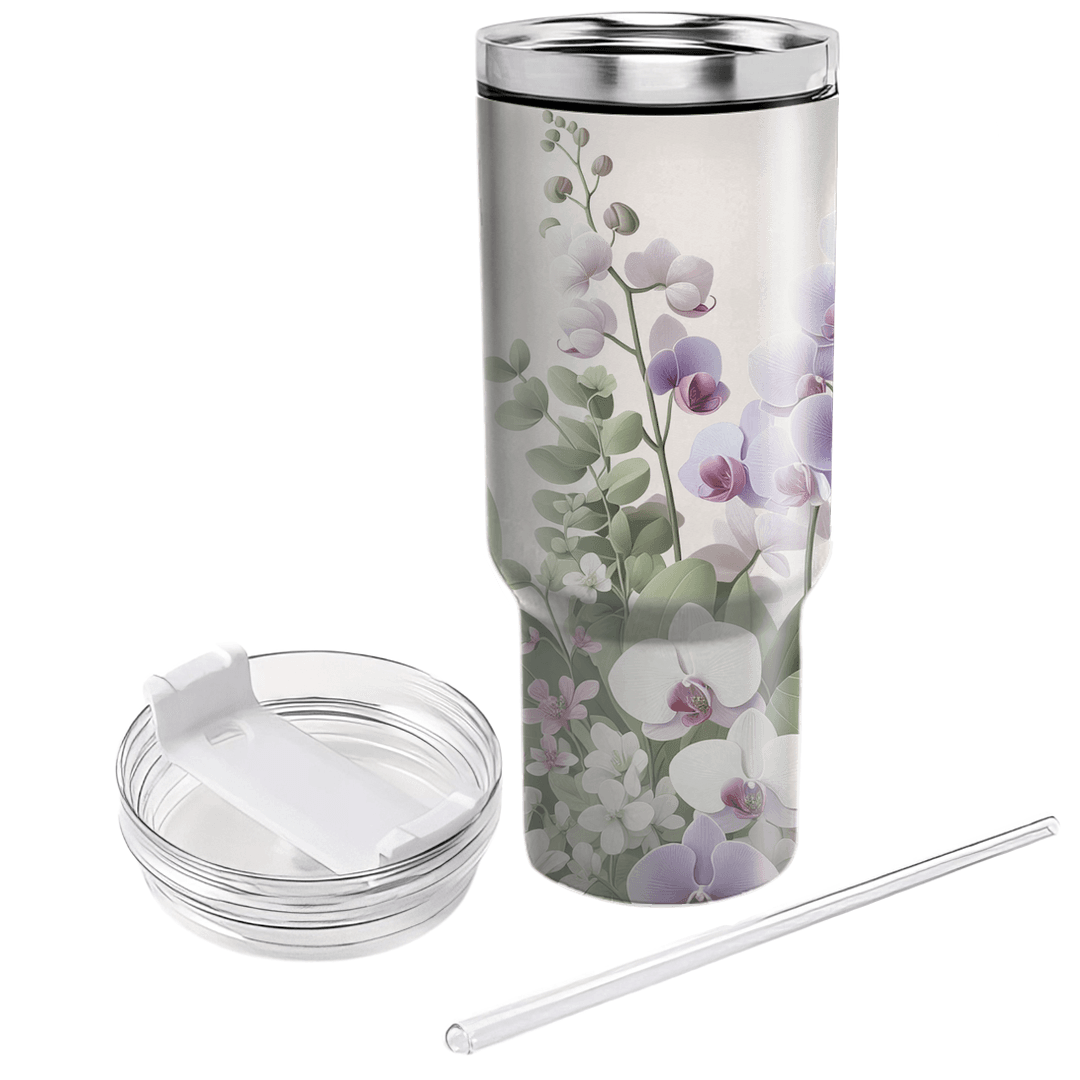 Enchanted Orchid Meadow Travel Tumblers