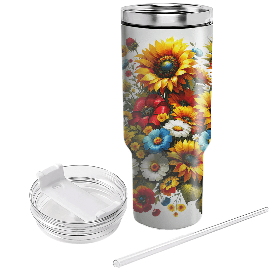 Summer Bloom Bliss  Personalized Tumblers