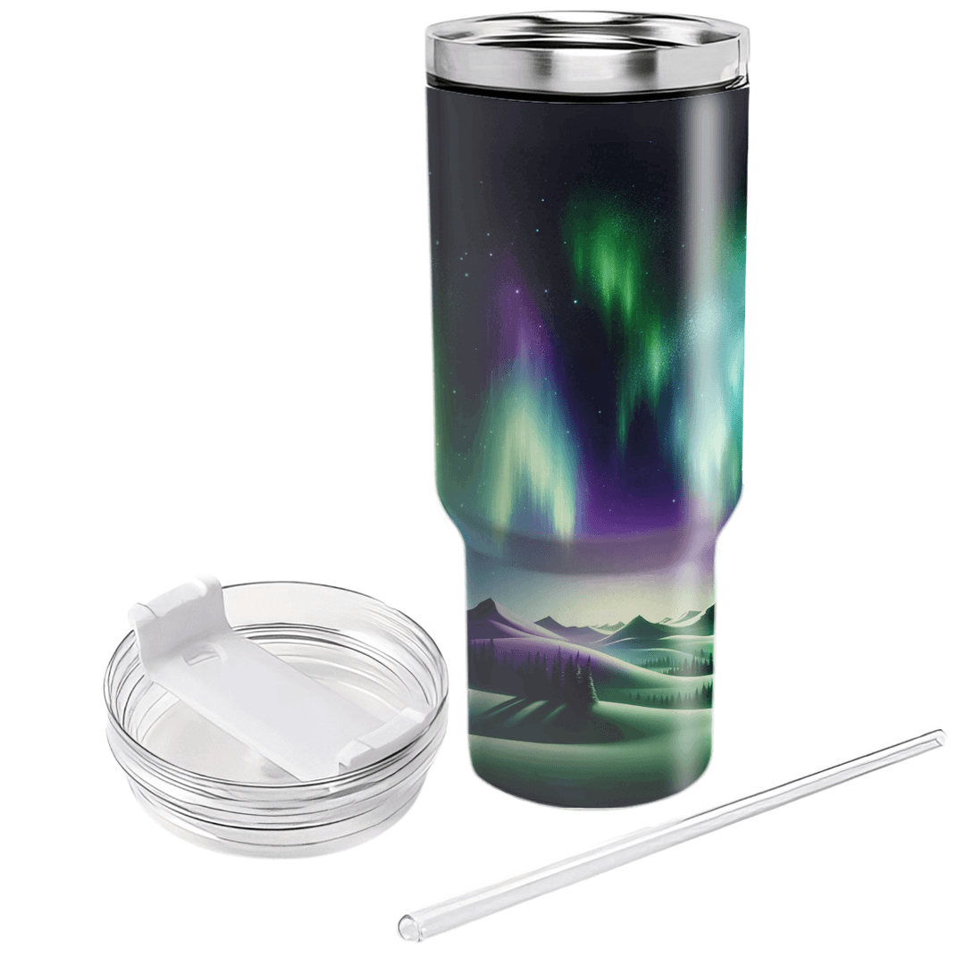 Winter Northern Lights  Tumbler Cups