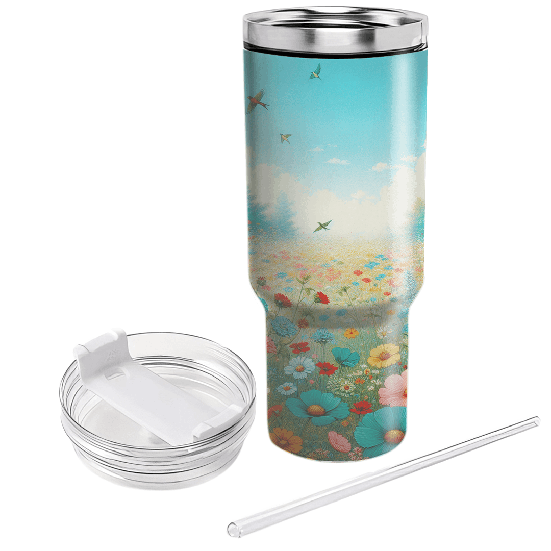 Spring Morning Meadow  Travel Tumblers