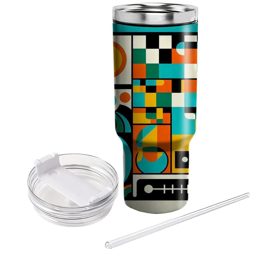 Classic 70s Checkered  Tumbler Cups