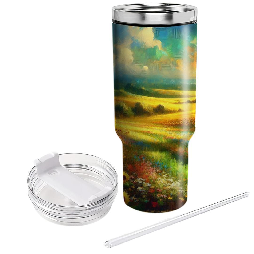 Sunny Summer Fields  Travel Tumblers