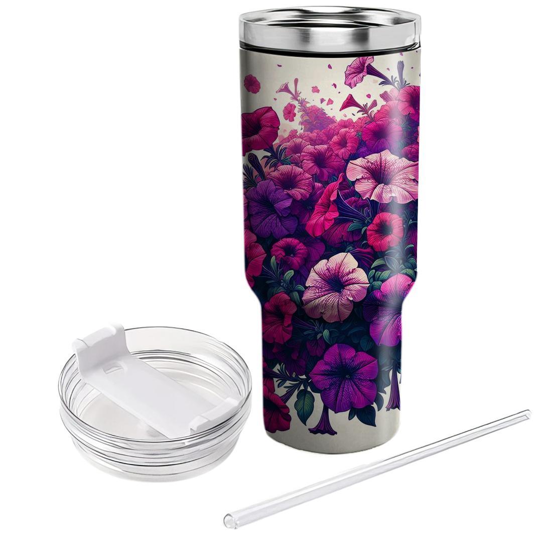 Cascading Petunia Bliss  Tumbler Cups