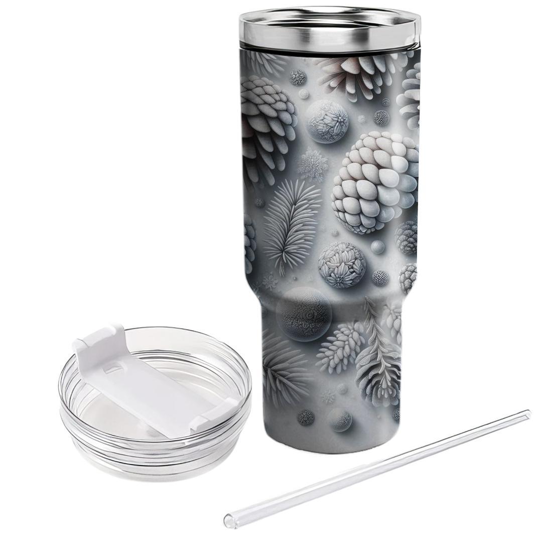 Winter Frosted Pinecones  Tumblers For Gifts