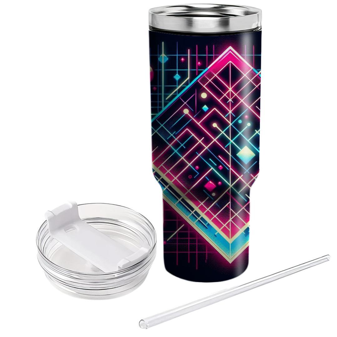 Electric 80s Grid  Unique Tumblers