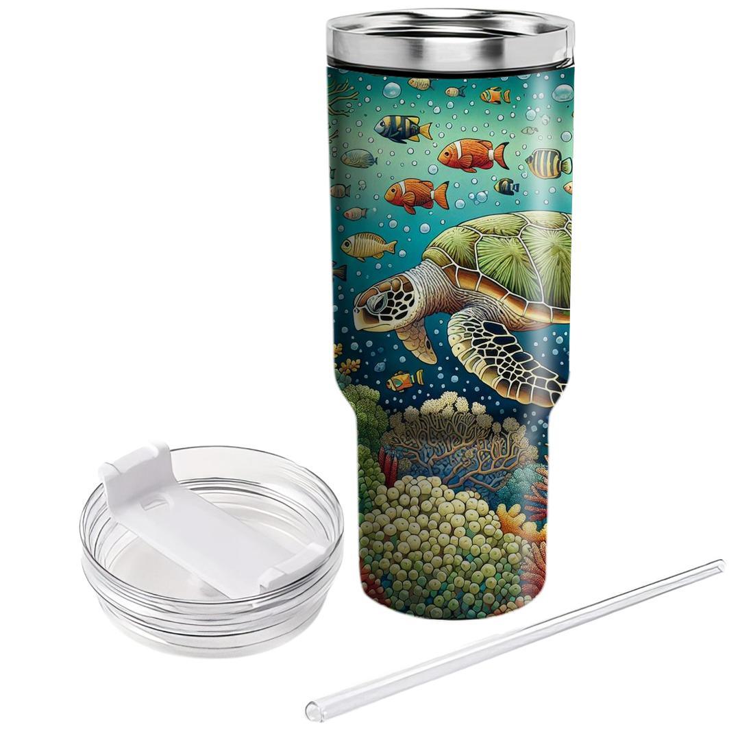 Adventurous Sea Turtle  Travel Tumblers