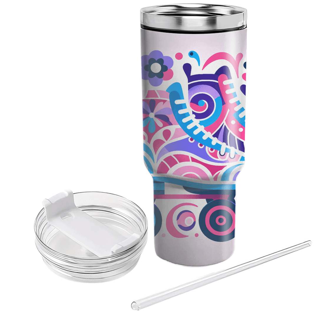 Nostalgic Roller Skating Fun Decorative Tumblers