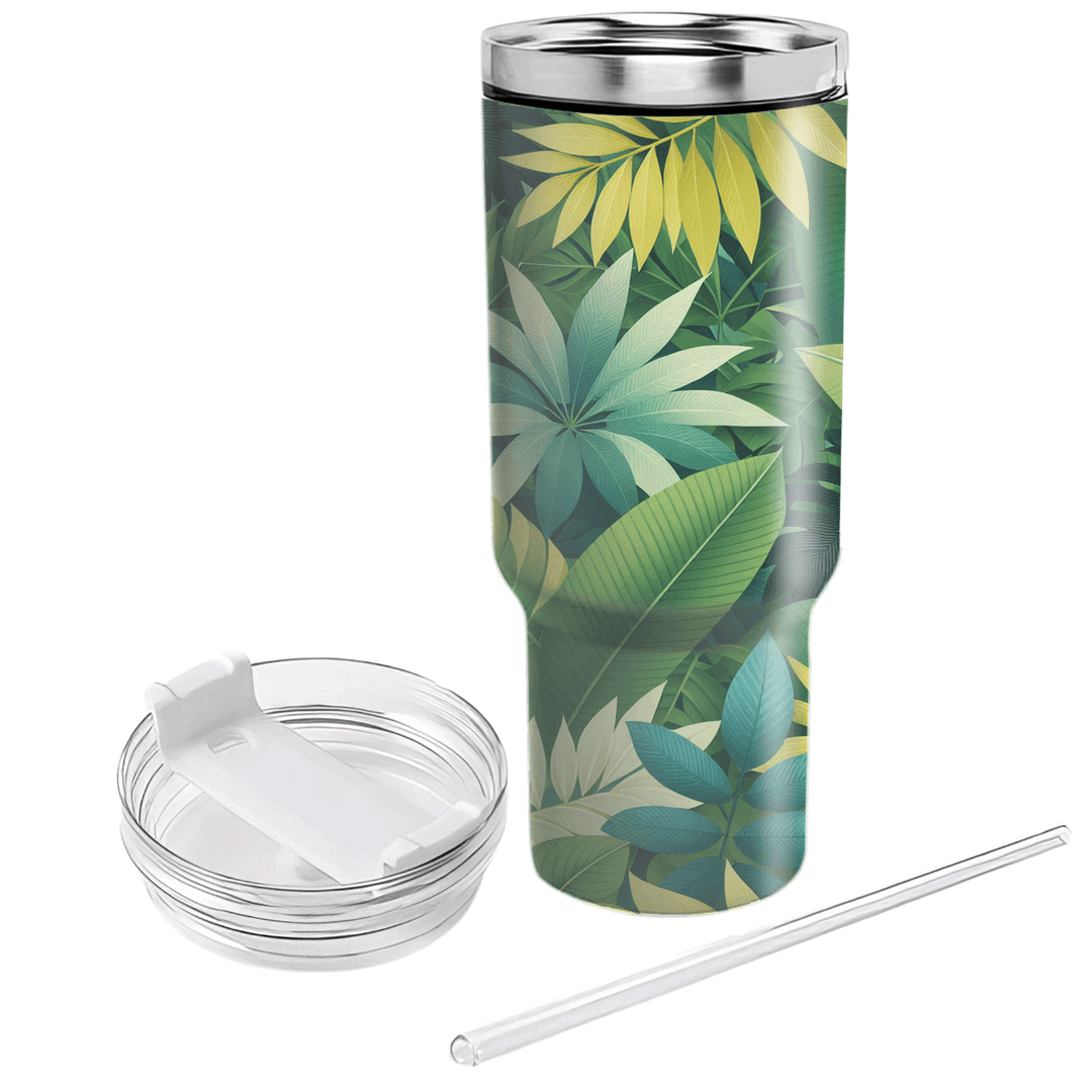 Lush Tropical Leaves  Custom Tumblers