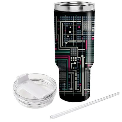 Techno Grid Matrix  Personalized Tumblers