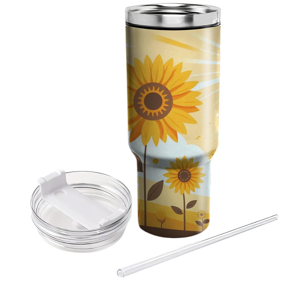 Sunny Floral Sunshine  Travel Tumblers