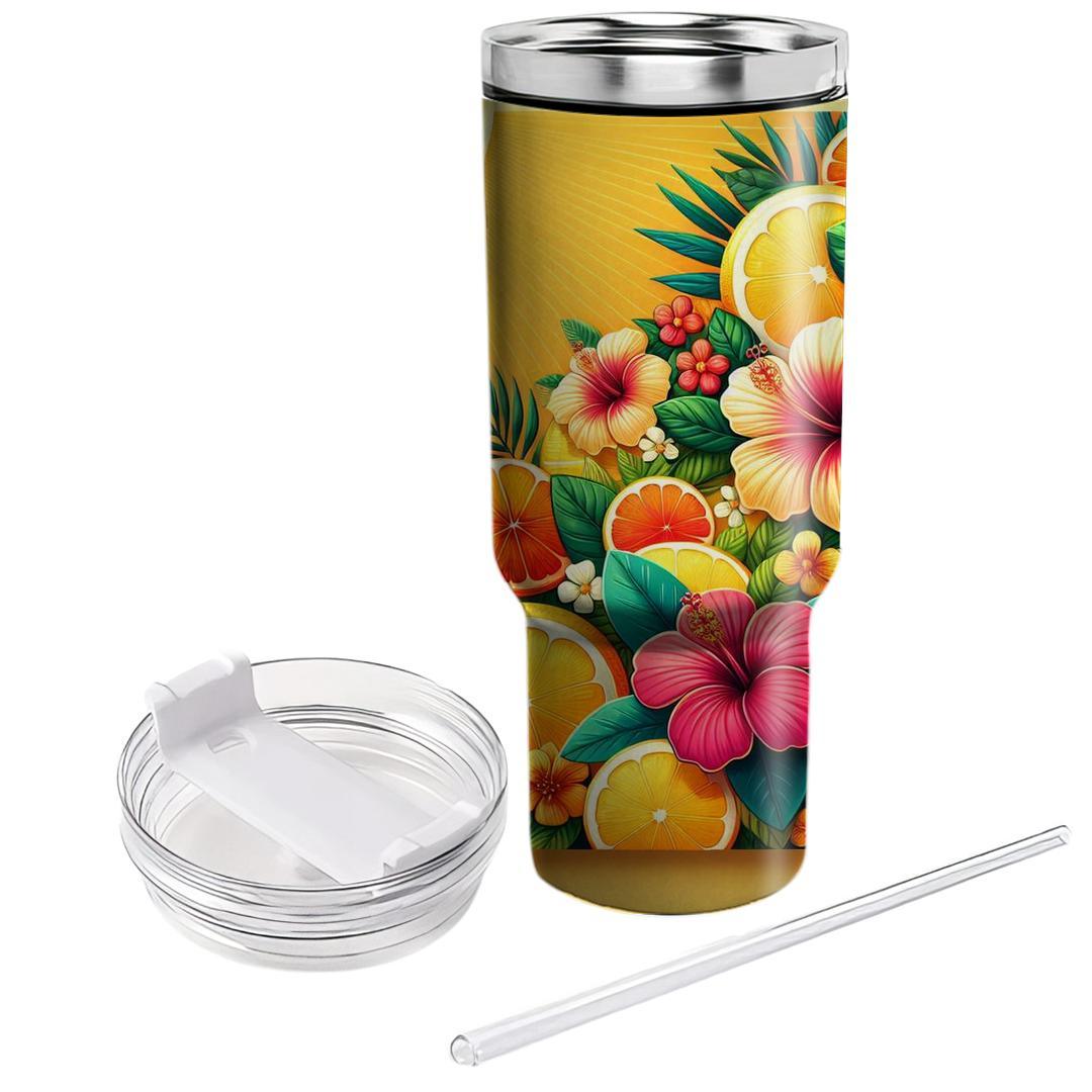Citrus Floral Twist  Unique Tumblers