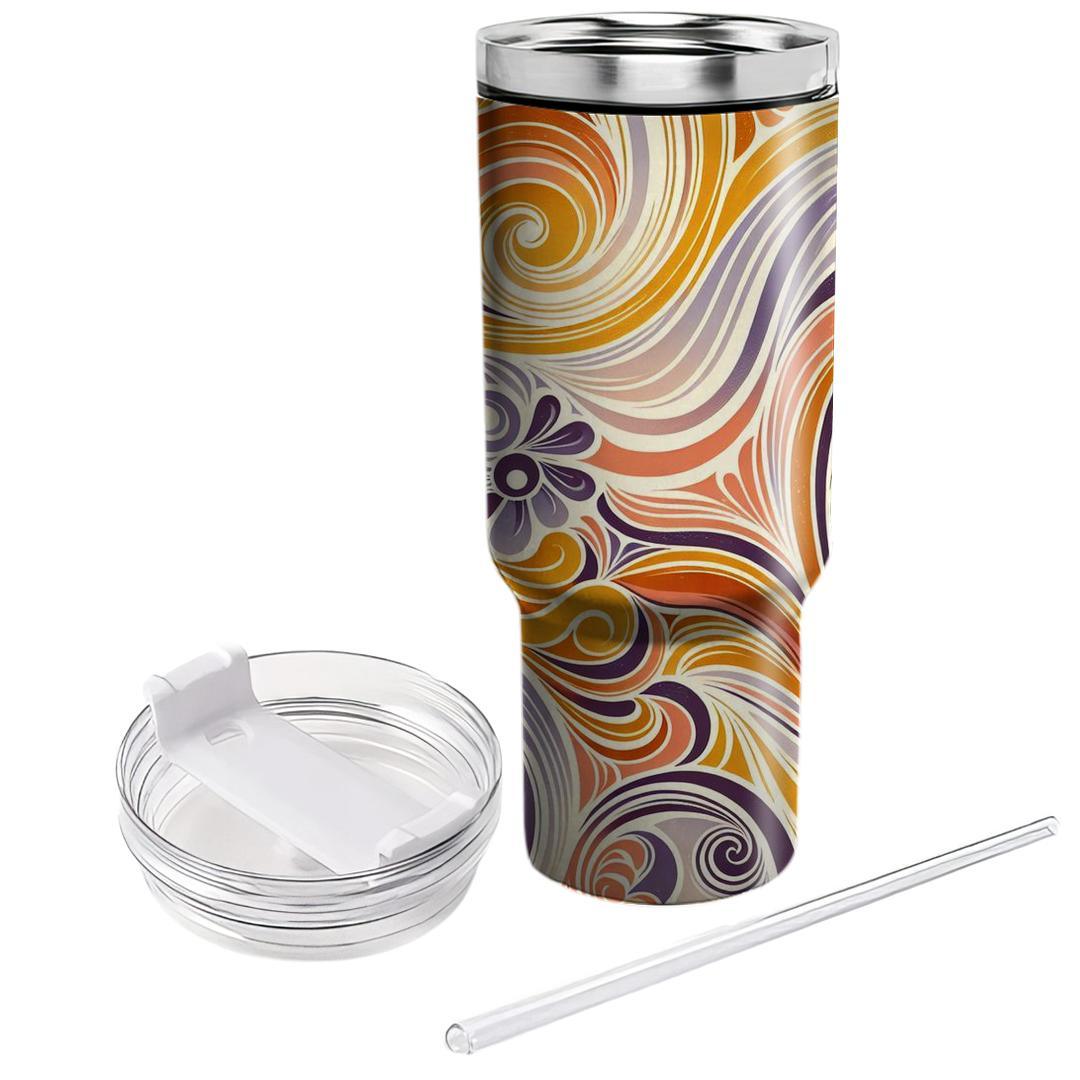 Flower Power Swirls  Custom Tumblers