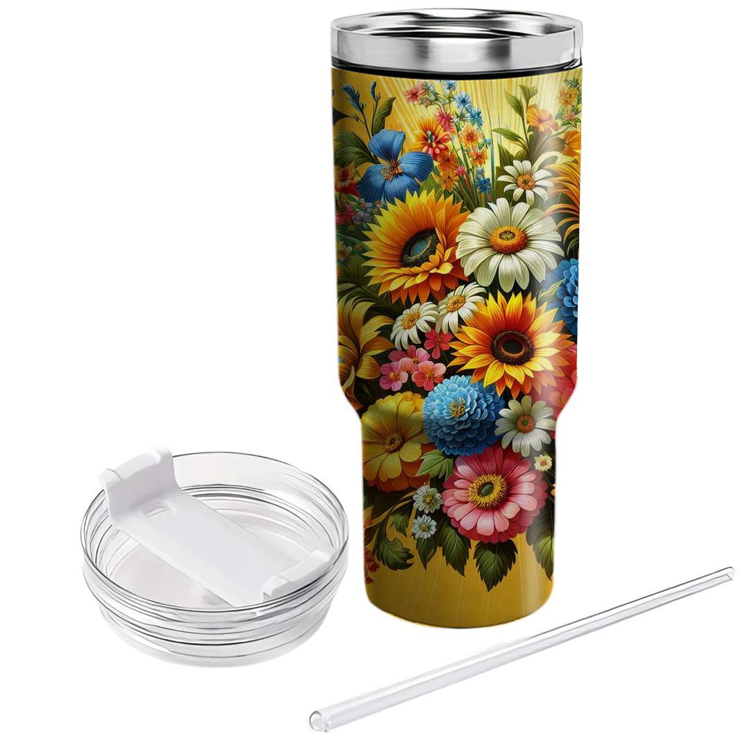Sunshine Flower Burst  Tumblers For Gifts