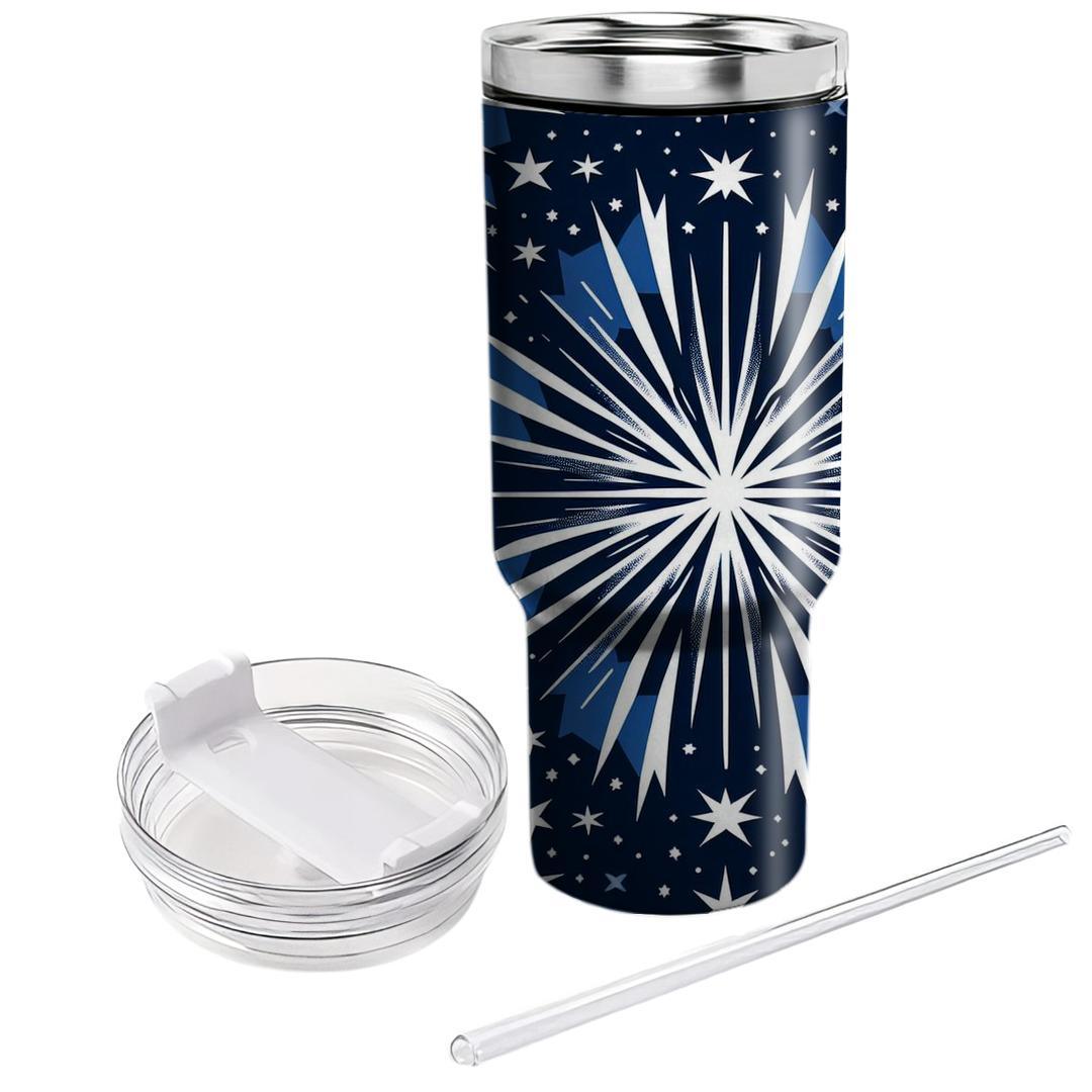 Radiating Star Pattern  Tumblers With Lids