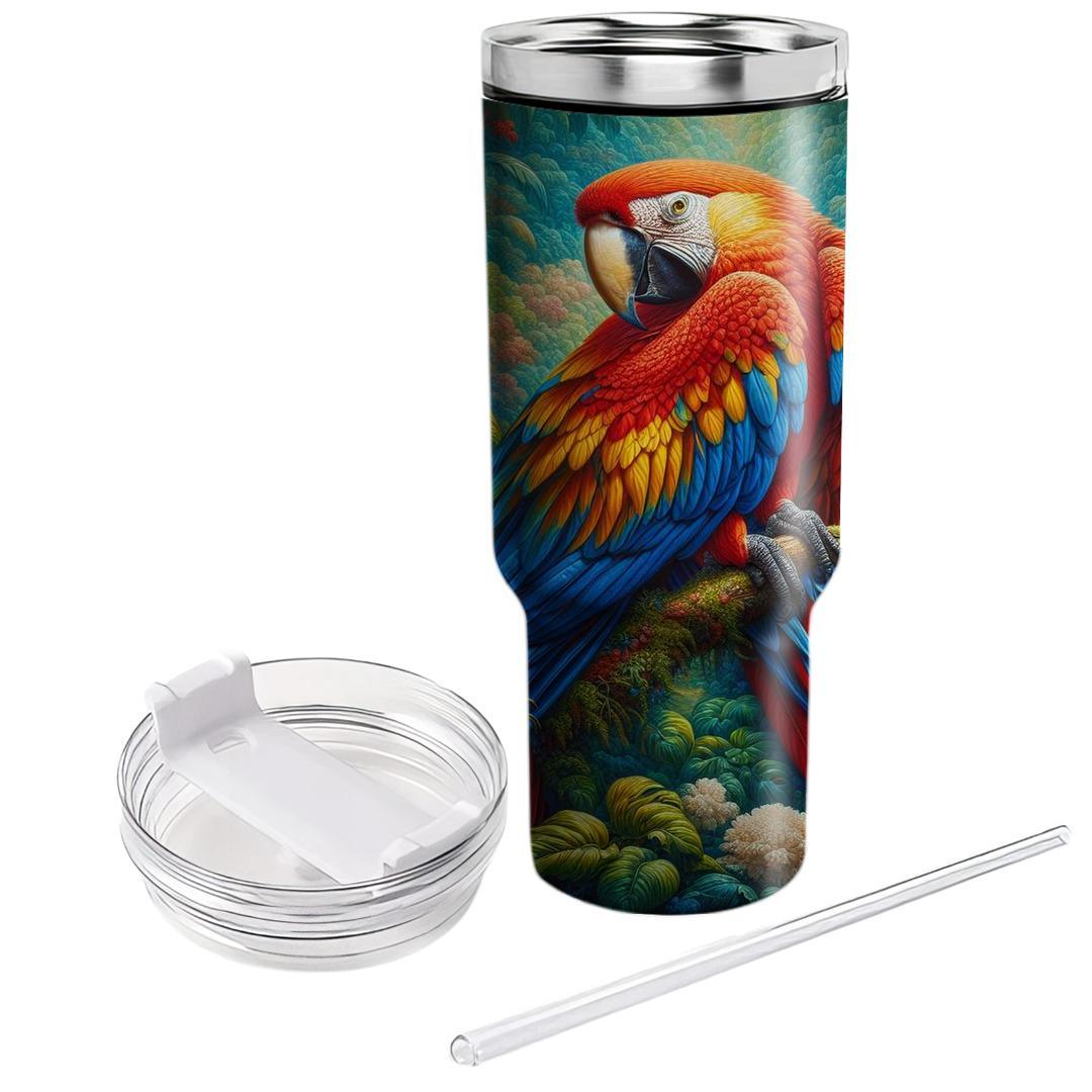 Scarlet Macaw Serenade  Travel Tumblers