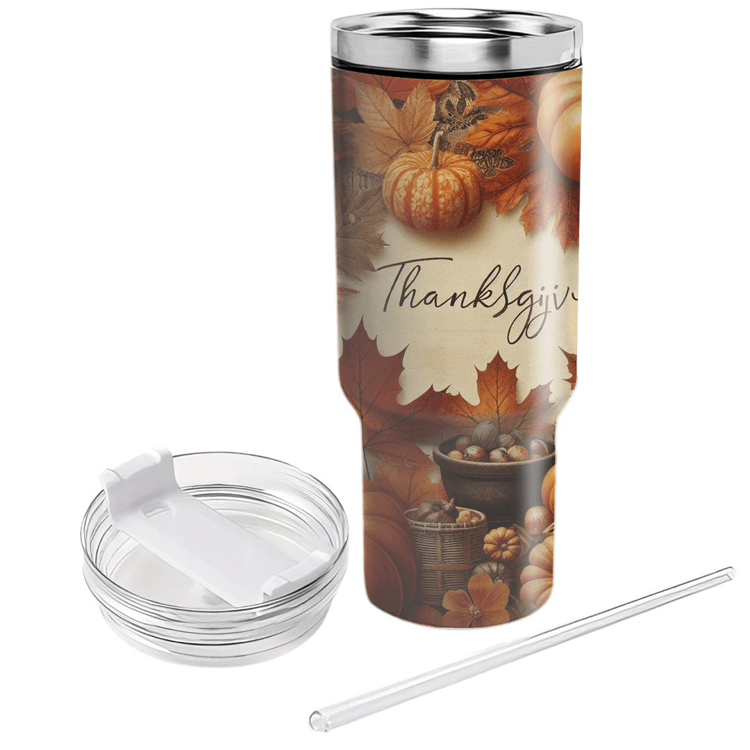 Reflections Of Gratitude - Thanksgiving Spirit  Decorative Tumblers