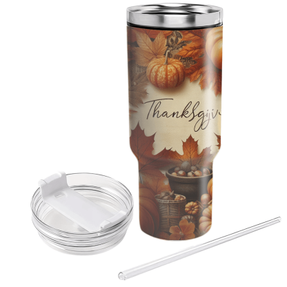 Reflections Of Gratitude - Thanksgiving Spirit  Decorative Tumblers