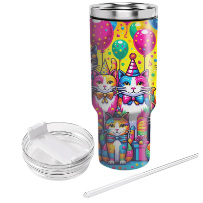 Funky Cat Party  Custom Tumblers