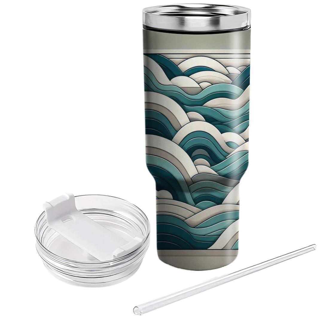 Textured Wave Pattern  Insulated Tumblers