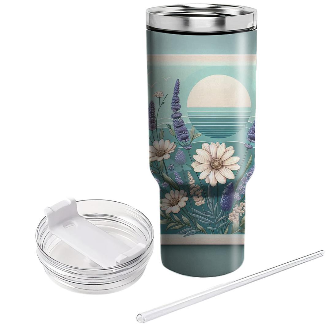 Ocean Floral Harmony  Tumbler Cups