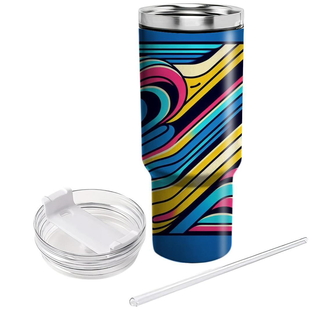 Electric Retro Lines  Tumbler Cups