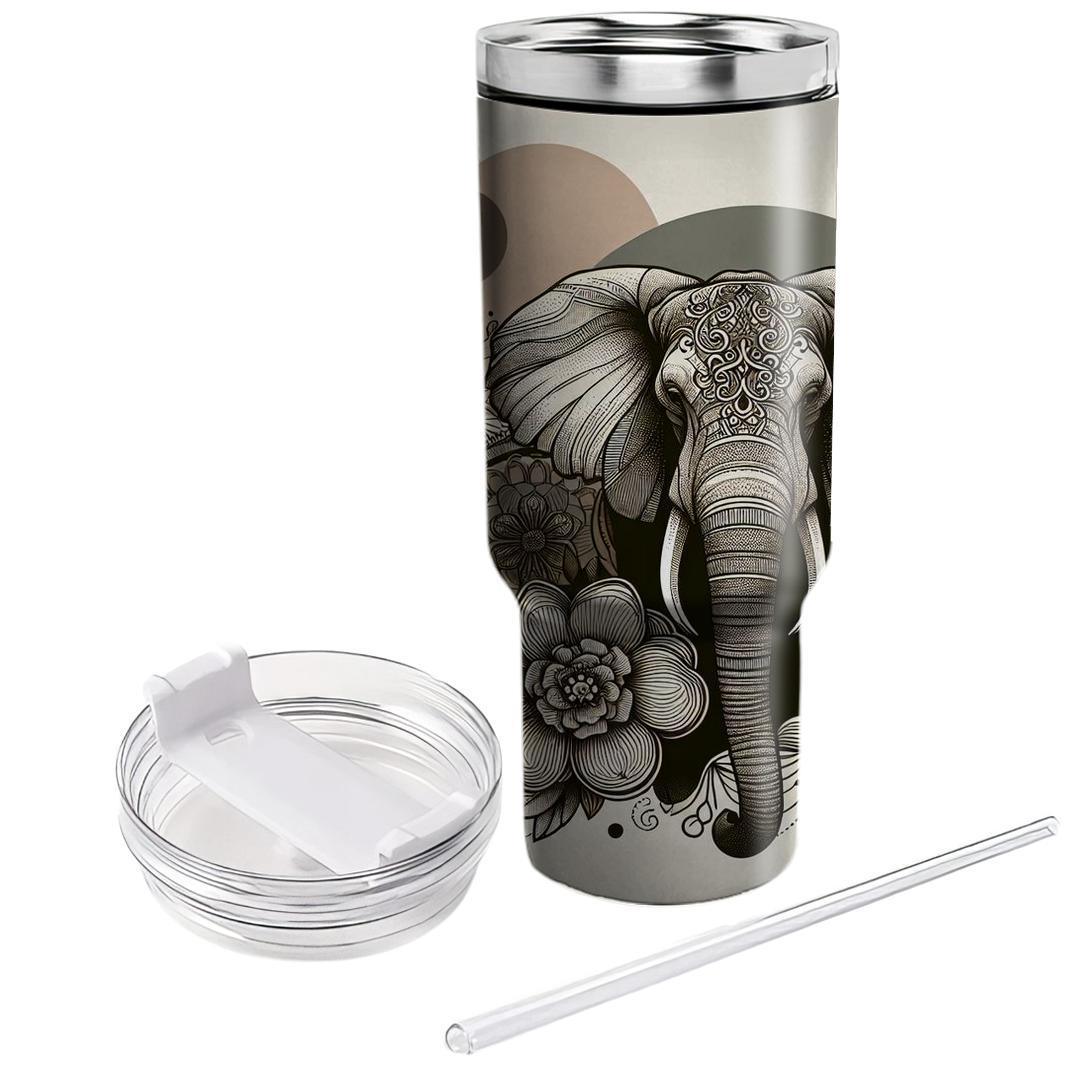 Artistic Elephant Reverie  Travel Tumblers