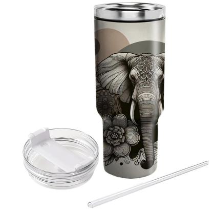 Artistic Elephant Reverie  Travel Tumblers