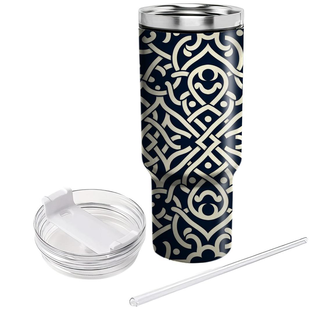 Ornate Lattice Pattern  Tumblers With Lids