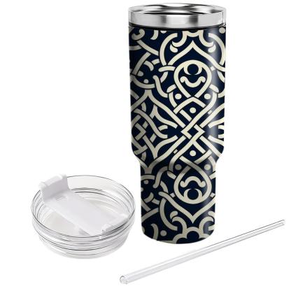 Ornate Lattice Pattern  Tumblers With Lids